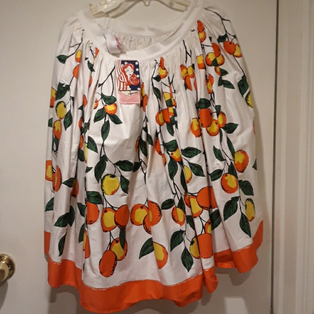 Pin Up Girl Couture Iconic Oranges skirt.